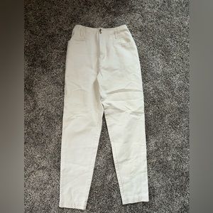 Eddie Bauer High Waisted Cream Corduroy Pants | Women’s 8